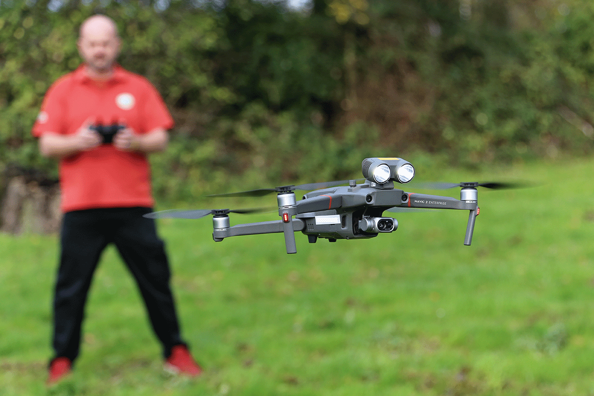 thermal imaging drone with pilot