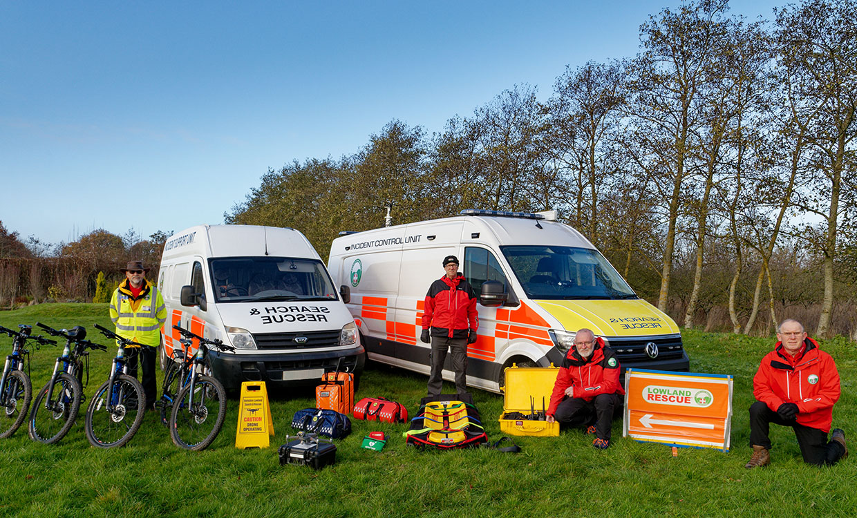 berkshire lowland search and rescue equipment and vans